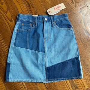 Levi’s patchwork denim skirt
